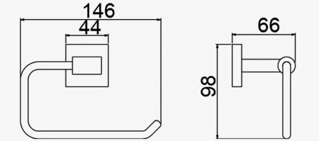 Держатель для туалетной бумаги D-lin черный D-Lin (арт. D241222) оптом от компании Аквалига
