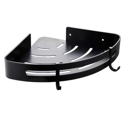 Полка в ванную 1-ярусная угловая чёрная FASHUN (арт. A7335-7) оптом от компании Аквалига
