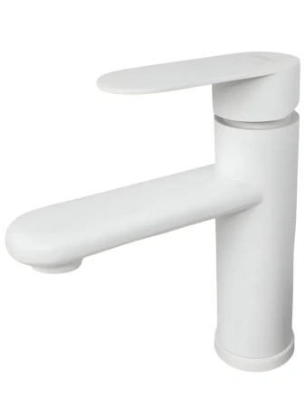 Смеситель для раковины однорычажный Lemen белый нержавейка LEMEN (арт. G11336W)