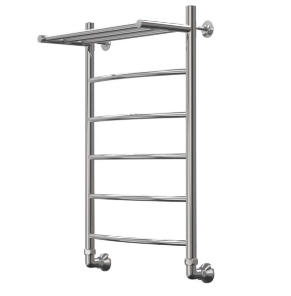 Полотенцесушитель Классика Дуга с полкой 400x1200 1' нижнее подключение  (арт. КДП40120) оптом от компании Аквалига
