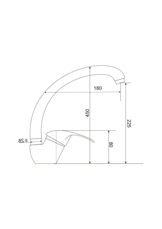 Смеситель для кухни однорычажный Feinise высокий излив FEINISE (арт. S4504)