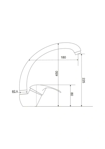 Смеситель для кухни однорычажный Feinise высокий излив FEINISE (арт. S4504)