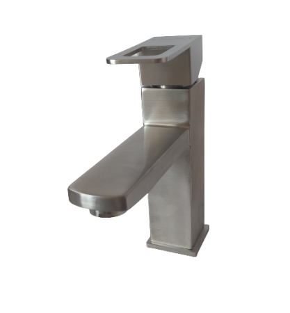 Смеситель для раковины однорычажный Lemen на гайке нержавейка LEMEN (арт. G11304)