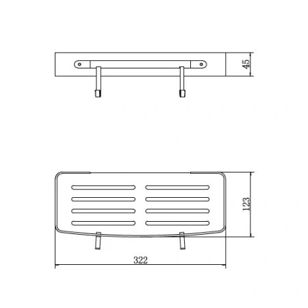 Полка в ванную 1-ярусная белая FASHUN (арт. A7336-17) оптом от компании Аквалига
