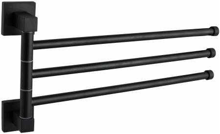Держатель для полотенец D-lin поворотный тройной черный D-Lin (арт. D254222) оптом от компании Аквалига
