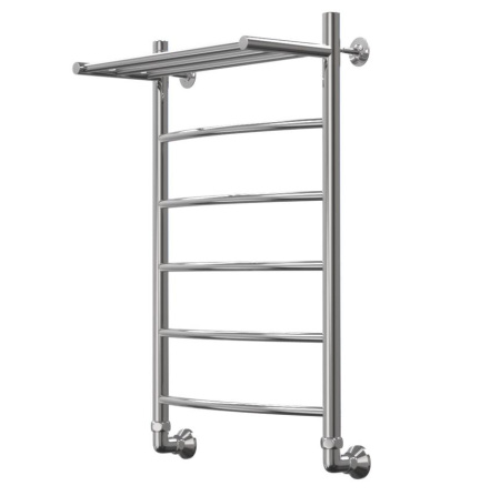 Полотенцесушитель Классика Дуга с полкой 400x600 1' нижнее подключение  (арт. КДП4060) оптом от компании Аквалига
