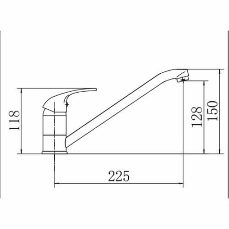 Смеситель для кухни однорычажный Fashun латунь FASHUN (арт. A4815)