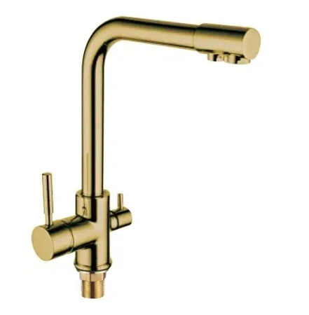 Смеситель для кухни Feinise на гайке для фильтра питьевой воды высокий излив бронза латунь FEINISE (арт. S9033-4)