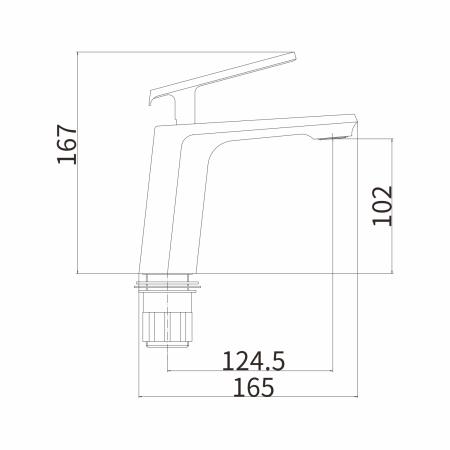 Смеситель для раковины однорычажный Fashun чёрный латунь FASHUN (арт. A1081-7)