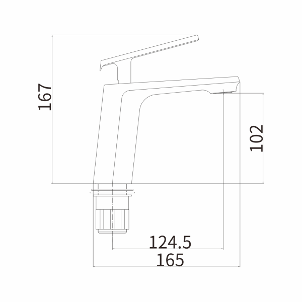 Смеситель для раковины однорычажный Fashun чёрный латунь FASHUN (арт. A1081-7)