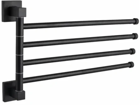 Держатель для полотенец D-lin поворотный четвертной черный D-Lin (арт. D255222) оптом от компании Аквалига
