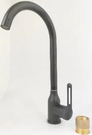 Смеситель для кухни Lemen высокий излив чёрный LEMEN (арт. G93008E)