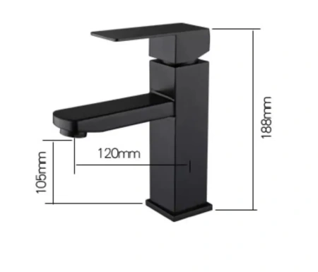 Смеситель для раковины однорычажный Feinise чёрный FEINISE (арт. B12118-8)