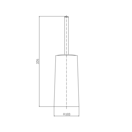 Ершик для унитаза хром/чёрный FASHUN (арт. PL901-7) оптом от компании Аквалига
