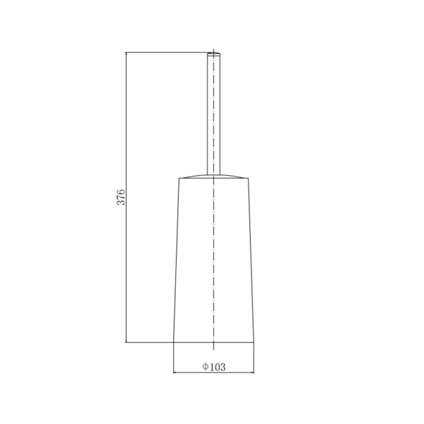Ершик для унитаза хром/чёрный FASHUN (арт. PL901-7) оптом от компании Аквалига

