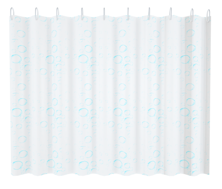 Штора для ванной 180х180 см полиэтилен бело-голубая расцветка FASHUN (арт. A8813) оптом от компании Аквалига
