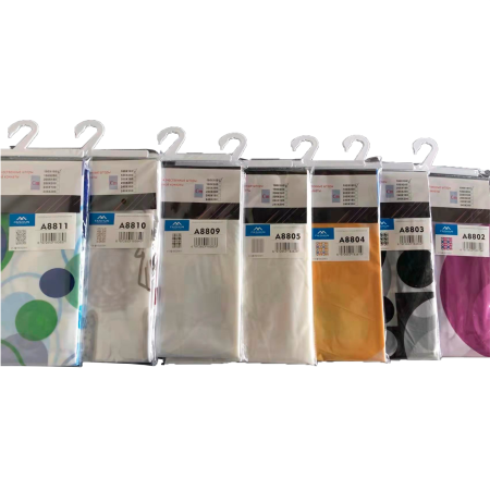 Штора для ванной 180х180 см оранжево-голубые шарики на белом фоне FASHUN (арт. A8804) оптом от компании Аквалига
