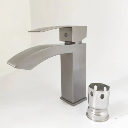 Смеситель для раковины Lemen однорычажный графит нержавейка LEMEN (арт. G11312H1)