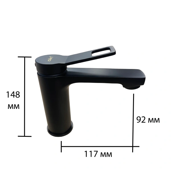 Смеситель для раковины D-Lin однорычажный нержавейка черный D-Lin (арт. D110364-A)