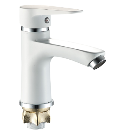 Смеситель для раковины однорычажный Lemen белый LEMEN (арт. LC-1330W)