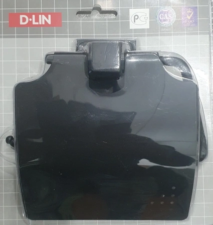 Держатель для туалетной бумаги D-lin с крышкой черный D-Lin (арт. D240222) оптом от компании Аквалига

