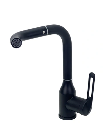 Смеситель для кухни Lemen высокий излив чёрный LEMEN (арт. G93008E-1)
