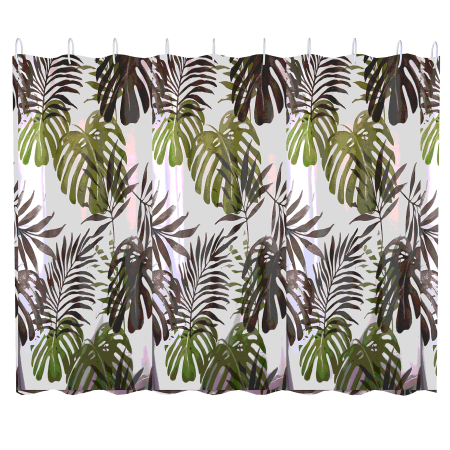Штора для ванной 180х180 см полиэтилен пальмы FASHUN (арт. A8822) оптом от компании Аквалига
