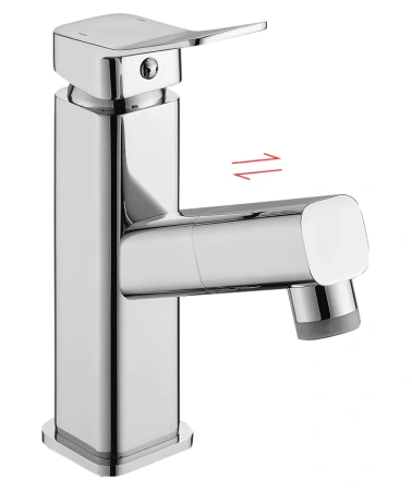 Смеситель для кухни однорычажный Oute с выдвижной лейкой на гайке латунь OUTE (арт. T60633B)