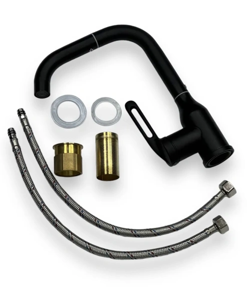 Смеситель для кухни Lemen высокий излив чёрный LEMEN (арт. G93008E-1)