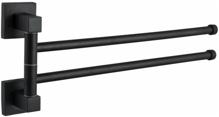 Держатель для полотенец D-lin поворотный двойной черный D-Lin (арт. D253222) оптом от компании Аквалига
