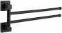 Держатель для полотенец D-lin поворотный двойной черный D-Lin (арт. D253222) оптом от компании Аквалига
