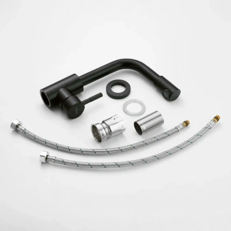 Смеситель для раковины однорычажный Lemen белый нержавейка LEMEN (арт. LA1061W)