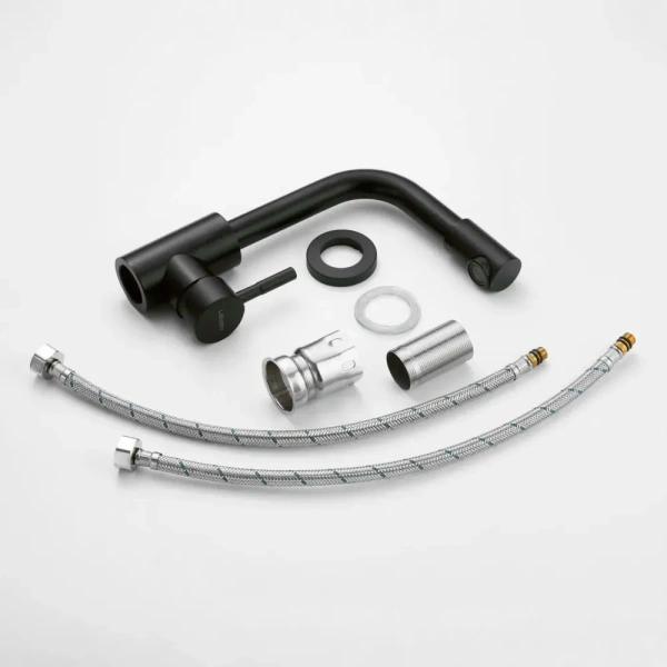 Смеситель для раковины однорычажный Lemen белый нержавейка LEMEN (арт. LA1061W)