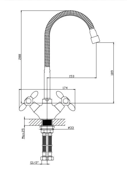 Смеситель-елочка Lemen гибкий излив хром/зеленый LEMEN (арт. LD-91634G-N19)