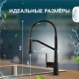 Смеситель для кухни однорычажный Feinise высокий излив чёрный FEINISE (арт. N40149-8)