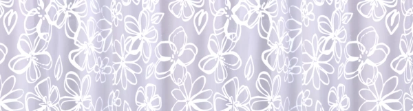 Штора для ванной 180х180 см серо-белый цветочный орнамент FASHUN (арт. A8812) оптом от компании Аквалига
