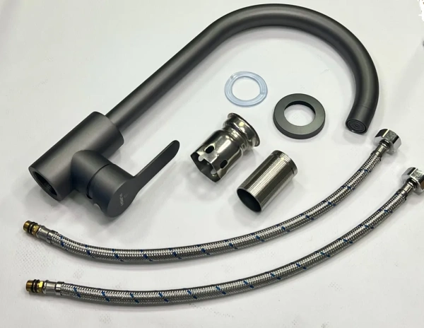 Смеситель для кухни Pursh высокий излив графит Pursh (арт. R93303H1)