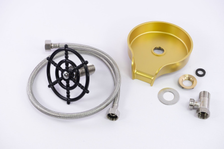 Мойка врезная 3,0мм Fmark 75х46 матовое золото графит глубина 220мм Fmark (арт. FSC002C) оптом от компании Аквалига
