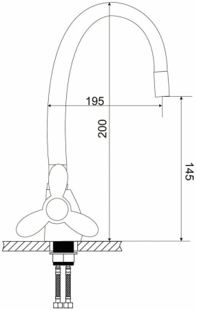 Смеситель-елочка Feinise белый FEINISE (арт. S54319R6-7)