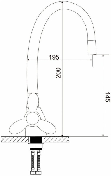 Смеситель-елочка Feinise белый FEINISE (арт. S54319R6-7)