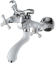 Смеситель для ванны двухвентильный Ammore короткий излив хром/белый Ammore (арт. A3081-C)