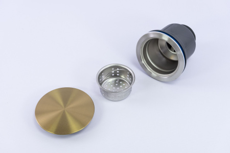 Мойка врезная 3,0мм Fmark 75х46 матовое золото графит глубина 220мм Fmark (арт. FSC002C) оптом от компании Аквалига
