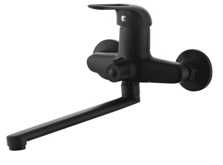 Смеситель для ванны однорычажный Feinise длинный излив чёрный FEINISE (арт. S2516-8-30F)