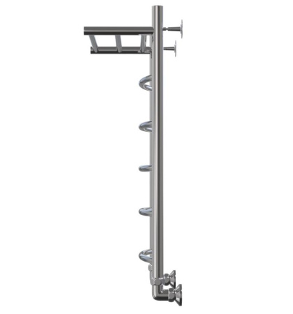 Полотенцесушитель Классика Дуга с полкой 500x1000 1' нижнее подключение  (арт. КДП50100) оптом от компании Аквалига
