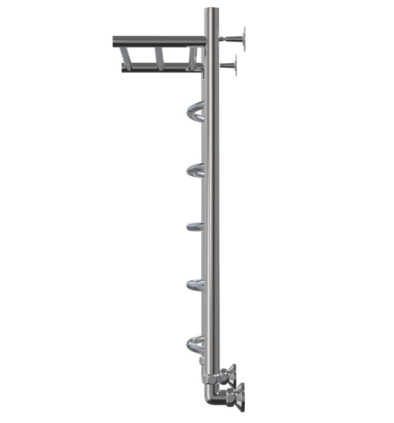 Полотенцесушитель Классика Дуга с полкой 500x1000 1' нижнее подключение  (арт. КДП50100) оптом от компании Аквалига
