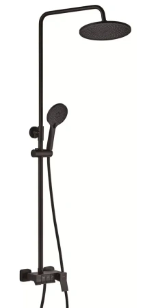 Смеситель с душевой стойкой Oute чёрный латунь OUTE (арт. T9164H)