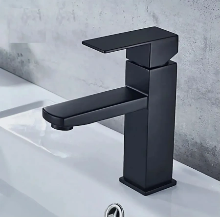 Смеситель для раковины однорычажный Pursh чёрный нержавейка Pursh (арт. R11301E)