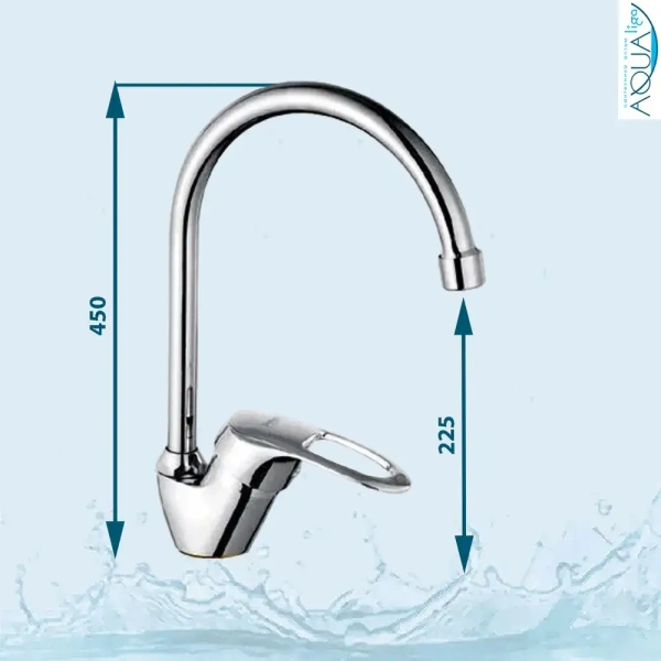 Смеситель для кухни однорычажный Feinise высокий излив FEINISE (арт. S4617A)