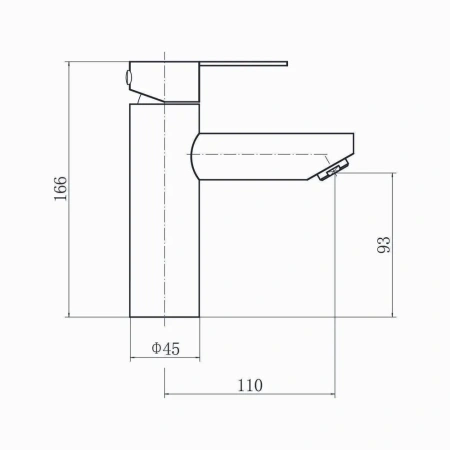 Смеситель для раковины однорычажный Fashun нержавейка белый FASHUN (арт. A51101-8)