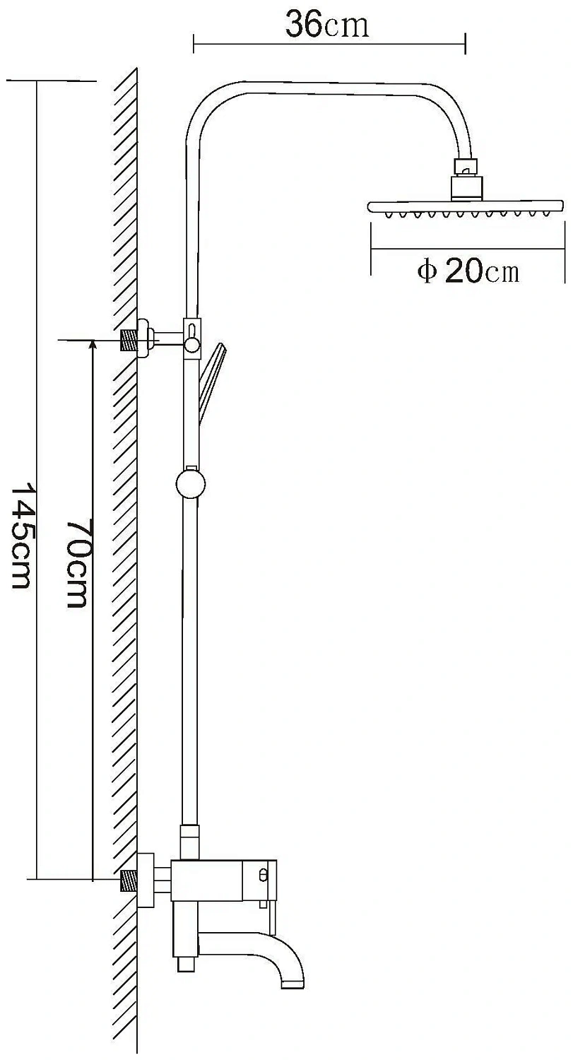 Смеситель с душевой стойкой Feinise FEINISE (арт. S8804)